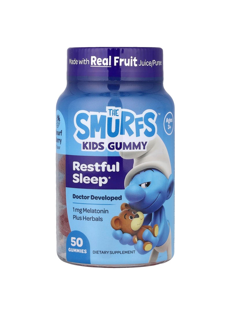 Kids Gummy, Restful Sleep, Ages 3+, Smurf Berry, 50 Gummies